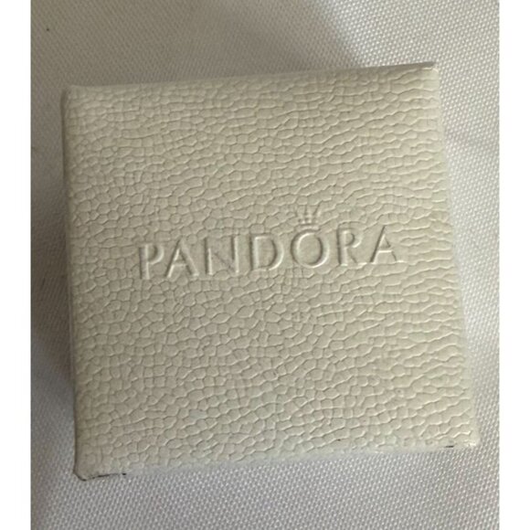 PANDORA White Hinged Empty Gift Back Charms/Rings - Picture 2 of 3